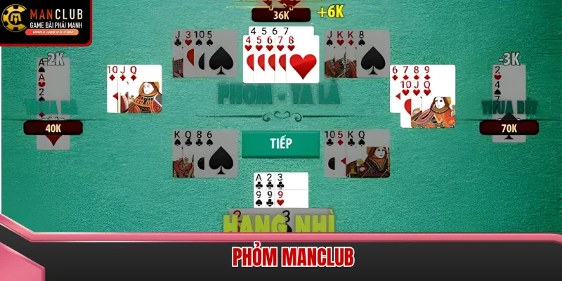 Sảnh Phỏm Manclub sở hữu đồ họa tinh tế, tạo không gian thi đấu chuyên nghiệp bậc nhất